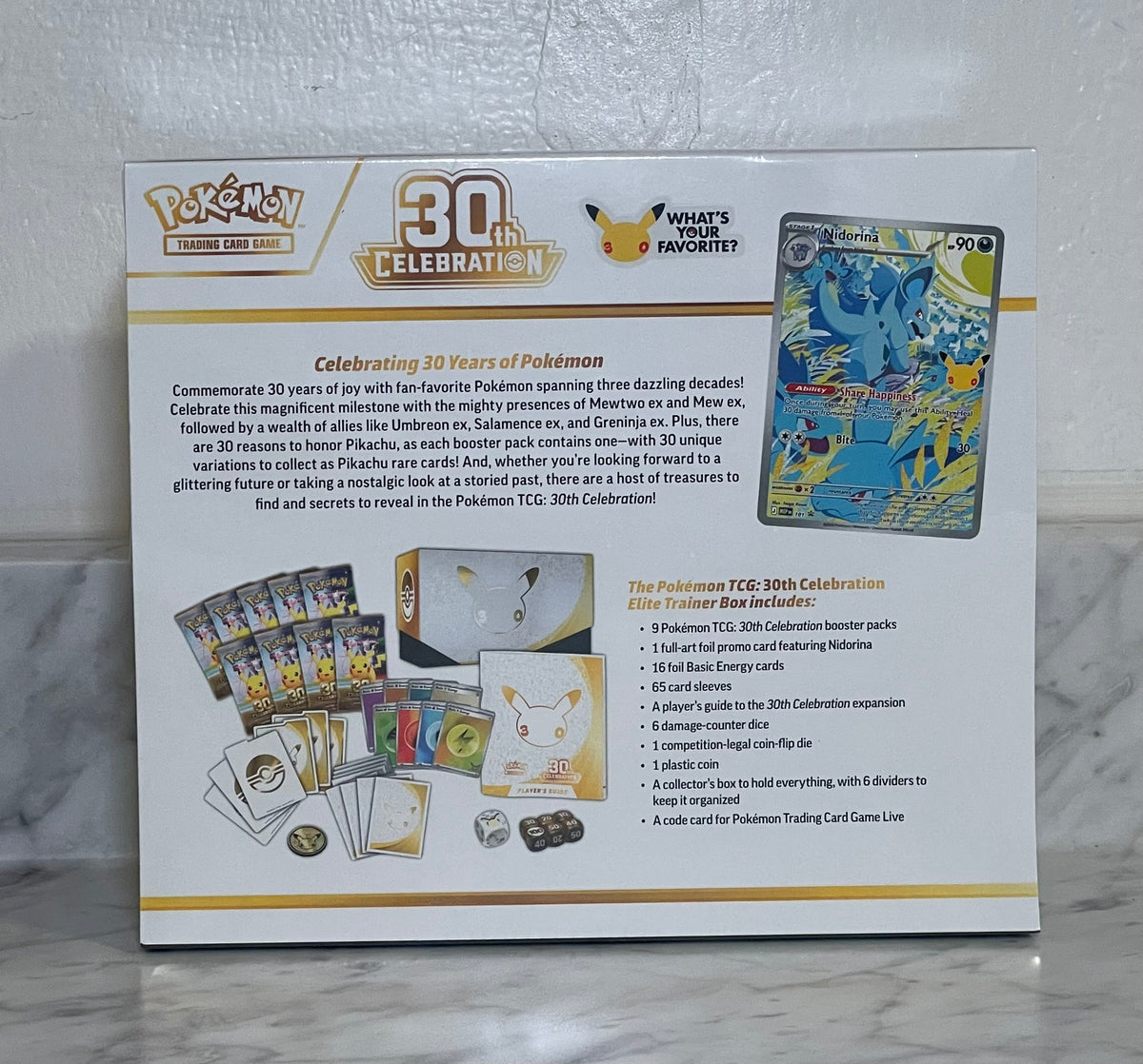 Pokemon TCG 30th Celebration Elite Trainer Box Factory Sealed