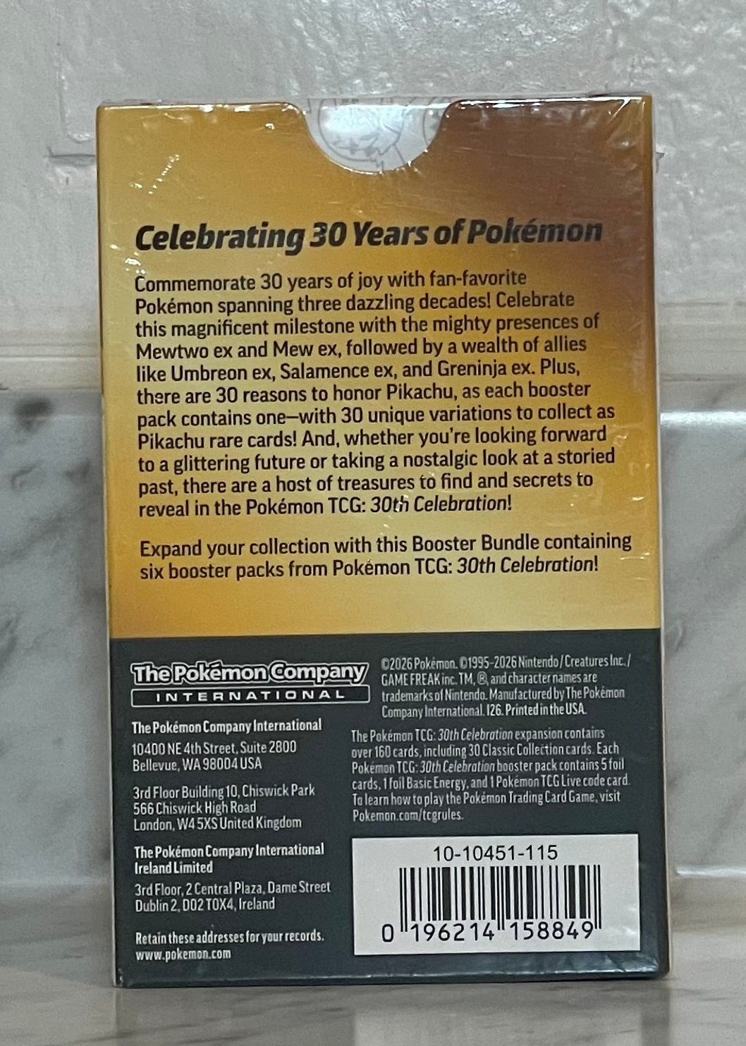 Pokemon TCG 30th Celebration Booster Bundle Factory Sealed