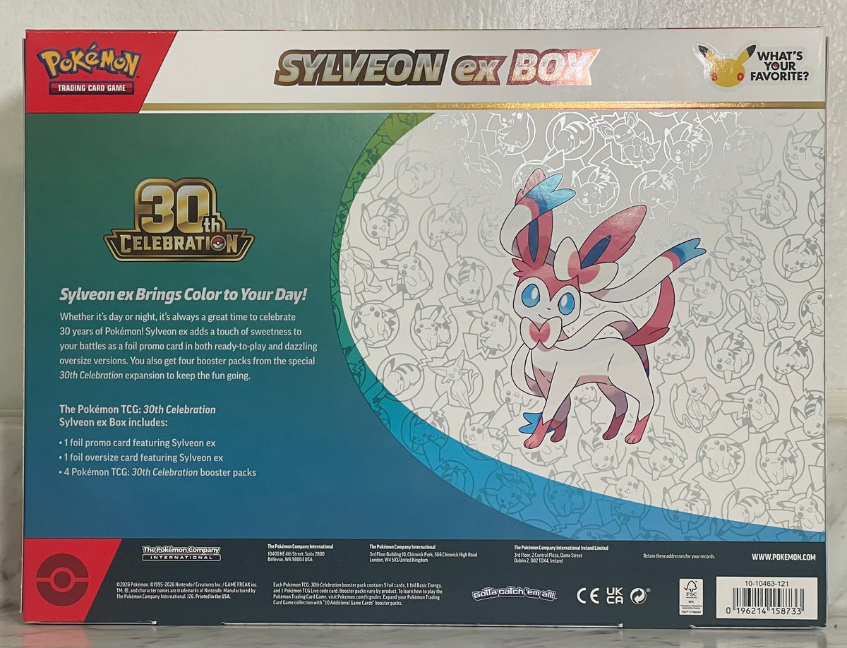 Pokemon TCG 30th Celebration Sylveon ex Box
