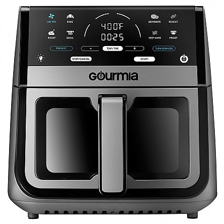 Gourmia GAF836GRY 8-Quart Digital Window Air Fryer w/ 8 One-Touch Cooking Functions