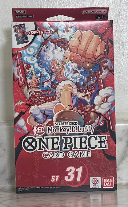 One Piece Game Starter Deck Red Monkey D. Luffy ST31 Sealed New