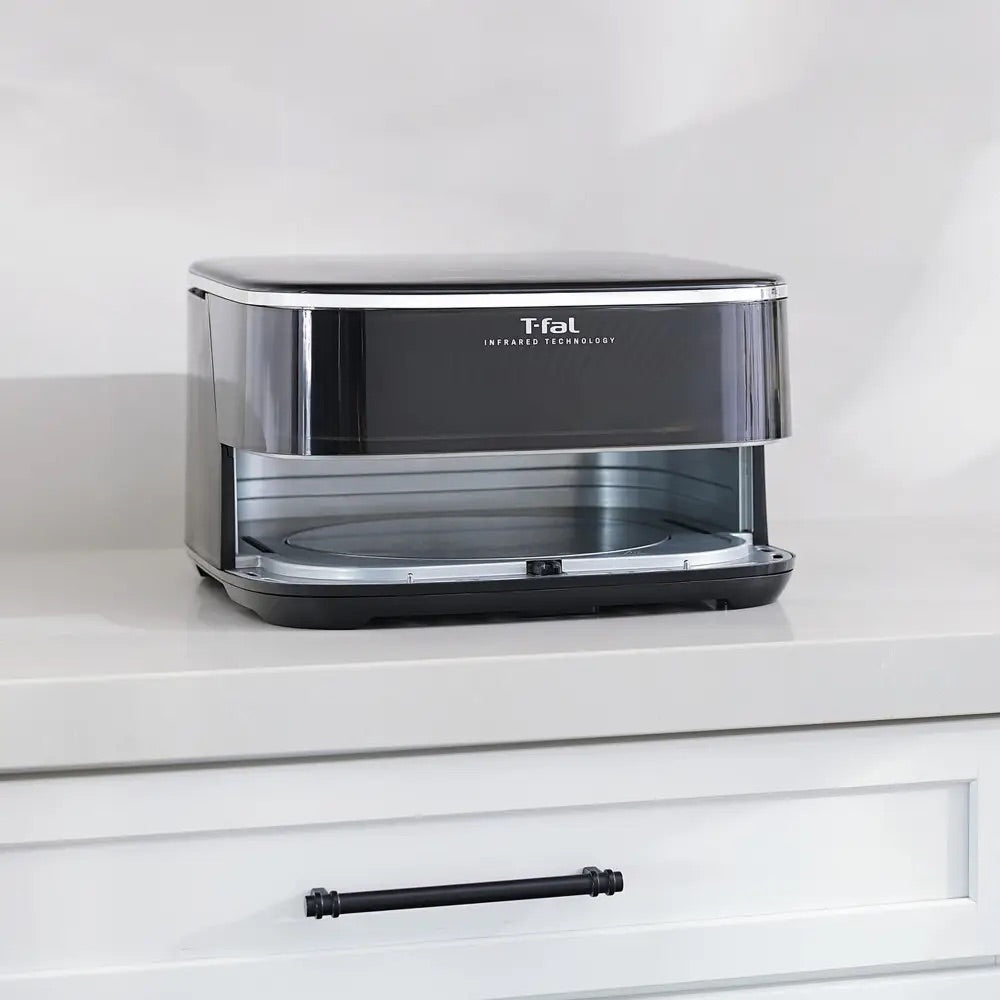 T-Fal XXL Surface Infrared Air Fryer Surface XXL, 6.3QT / 6L, 12.7" Square Cooking Surface, Dual Heating, Black